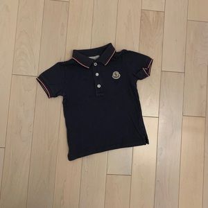 Moncler navy polo shirt 12-18m